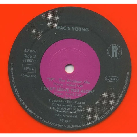 Tracie Young - I Can't Leave You Alone