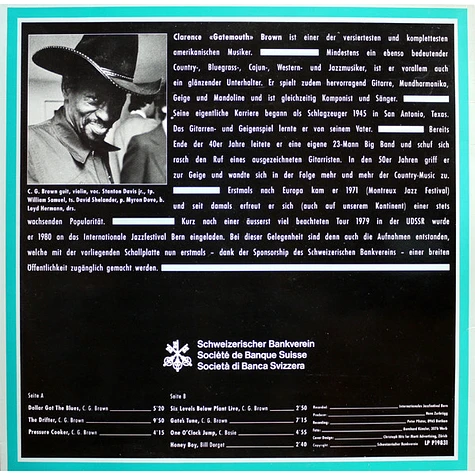 Clarence "Gatemouth" Brown and Gate's Express - Texas Blues Live In Concert