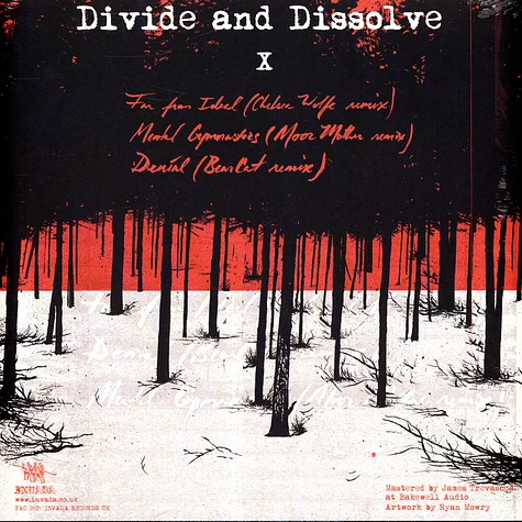 Divide And Dissolve - Gas Lit - 3 Part Remix Colored Vinyl Edition