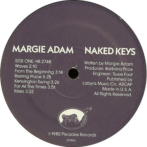 Margie Adam - Naked Keys: Solo Piano Performances