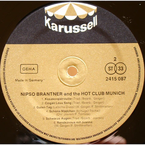 Nipso Brantner And The Hot Club Munich - Nipso Brantner And The Hot Club Munich