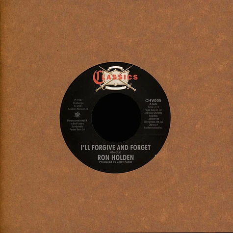 Ron Holden / Jerry Fuller - I'll Forgive And Forget / Double Life