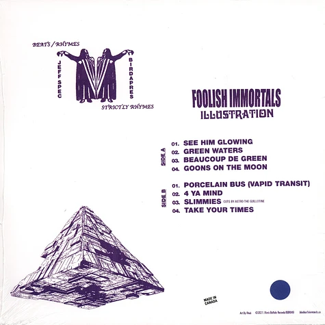 Foolish Immortals (Jeff Spec X Birdapres) - Illustration Blue Vinyl Edition