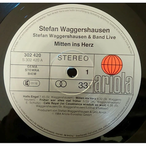 Stefan Waggershausen & Band - Live: Mitten Ins Herz