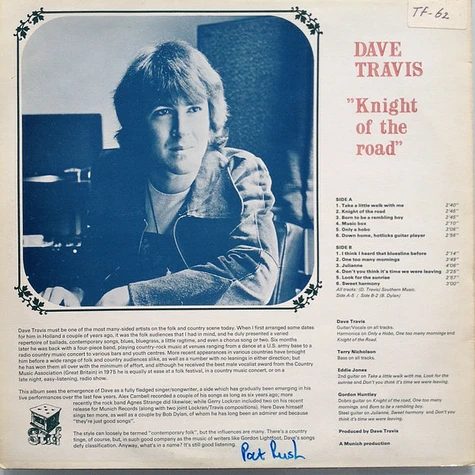 Dave Travis - Knight Of The Road