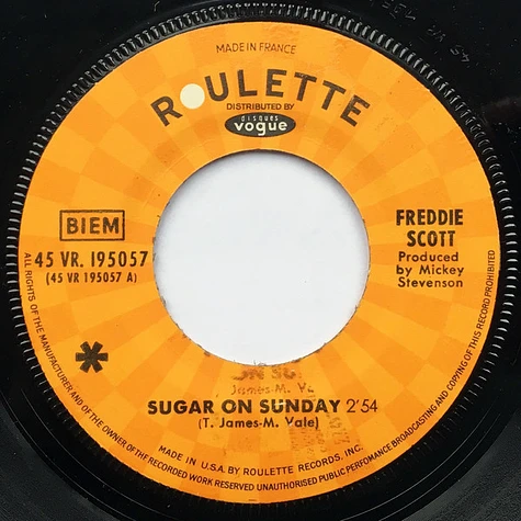 Freddie Scott - Sugar On Sunday