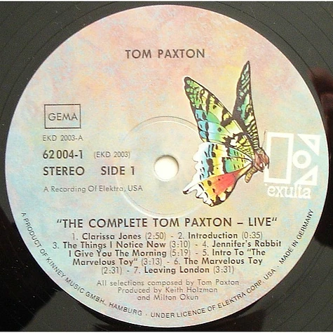 Tom Paxton - The Compleat Tom Paxton (Recorded Live)