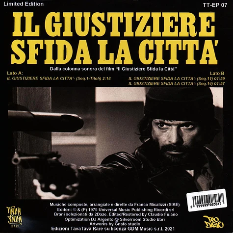 Franco Micalizzi - Il Giustiziere Sfida La Citta' Blue Vinyl Edition