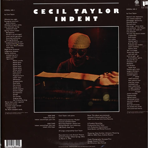 Cecil Taylor - Indent