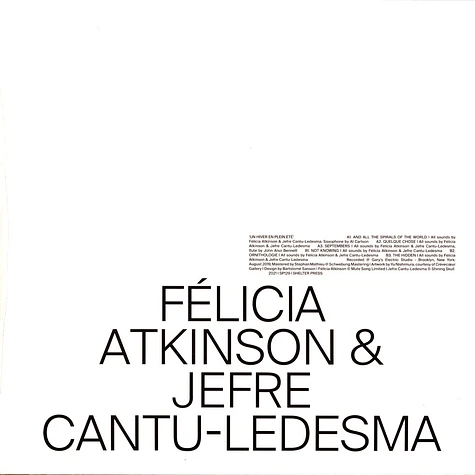 Felicia Atkinson & Jefre Cantu-Ledesma - Un Hiver En Plein Ete
