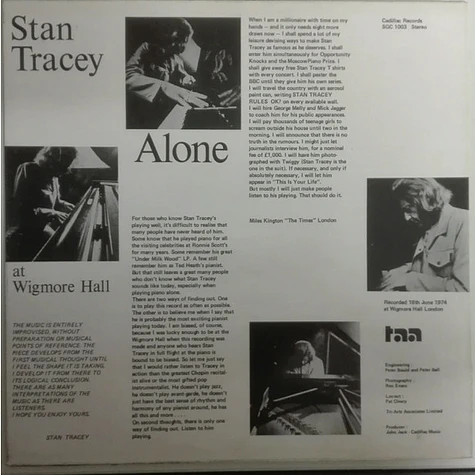 Stan Tracey - Alone At Wigmore Hall