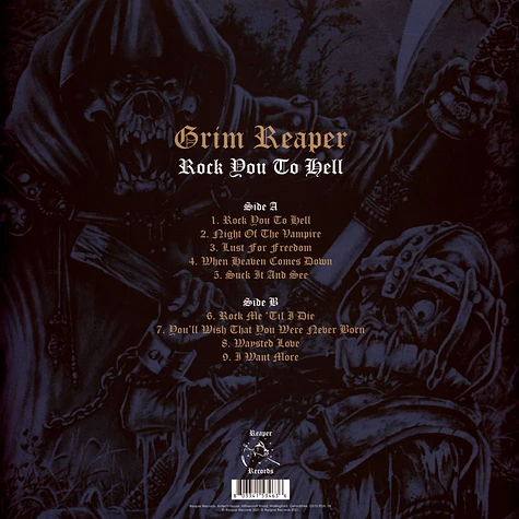 Grim Reaper - Rock You To Hell Blue Vinyl Edition