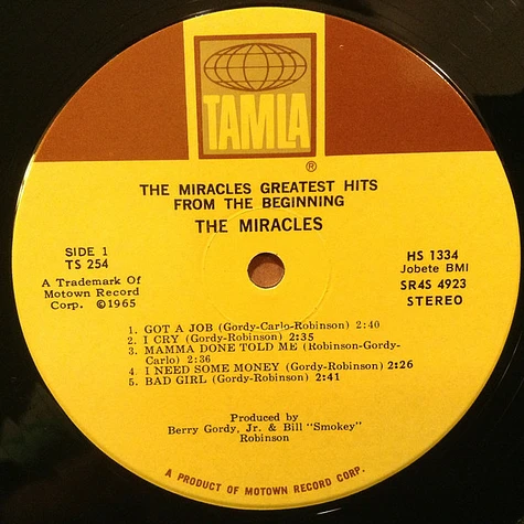 The Miracles - Greatest Hits From The Beginning