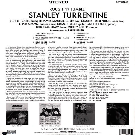 Stanley Turrentine - Rough & Tumble Tone Poet Vinyl Edition