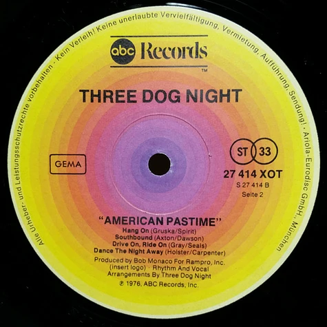 Three Dog Night - American Pastime