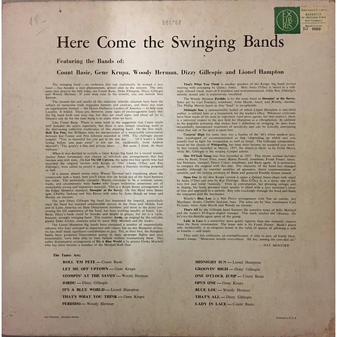 Dizzy Gillespie / Count Basie / Lionel Hampton / Gene Krupa / Woody Herman - Here Come The Swinging Bands
