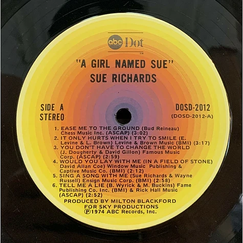 Sue Richards - A Girl Named Sue