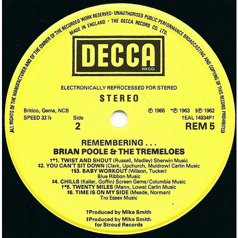 Brian Poole & The Tremeloes - Remembering... Brian Poole And The Tremeloes