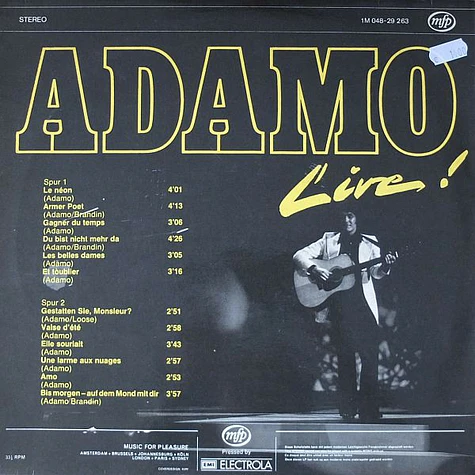 Adamo - Live!