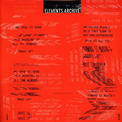 Elements.Archive - Elements.Archive 002 Clear Red Vinyl Edition
