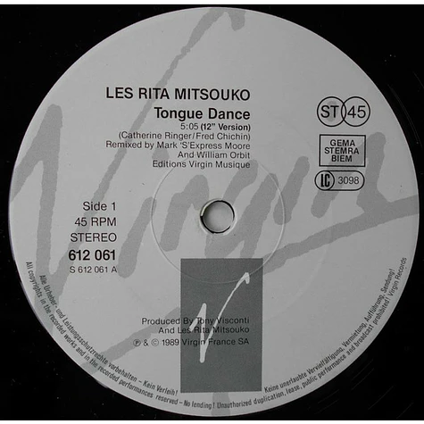 Les Rita Mitsouko - Tongue Dance