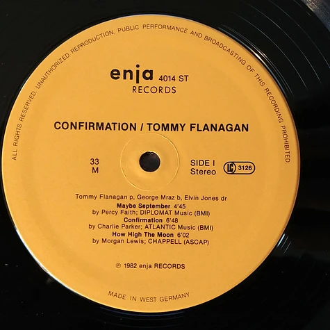 Tommy Flanagan - Confirmation