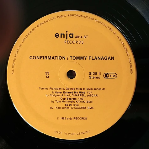 Tommy Flanagan - Confirmation