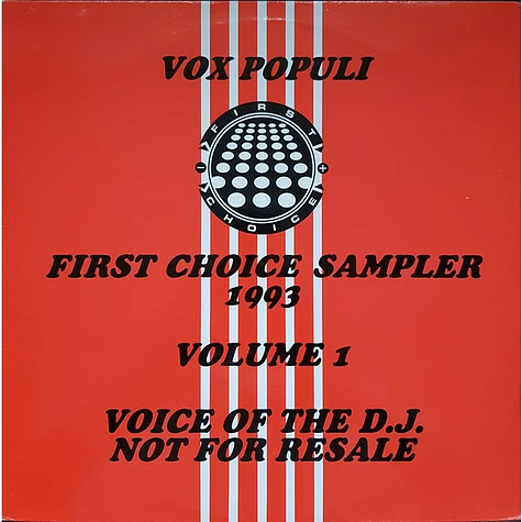 V.A. - Vox Populi: First Choice Sampler 1993 Volume 1