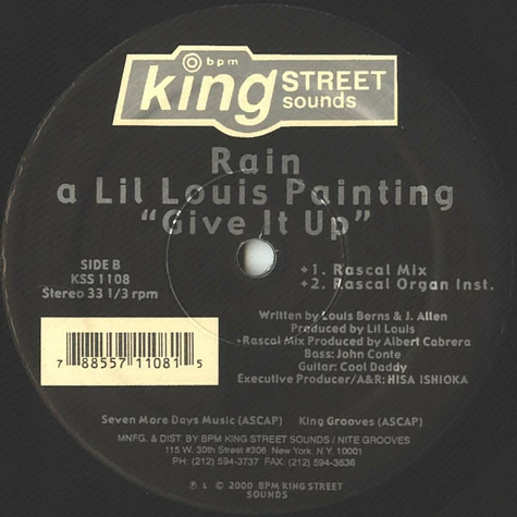 Rain , Lil' Louis - Give It Up