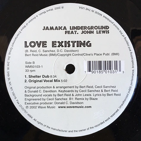 Jamaica Underground Feat. John Wesley Lewis - Love Existing (Blaze Remixes)