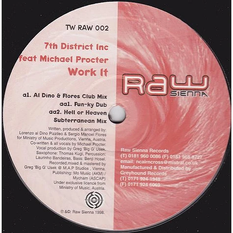 7th District Inc. Feat Michael Procter - Work It