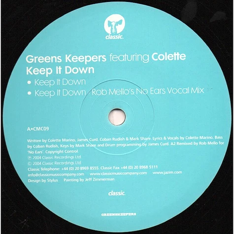 Greens Keepers Featuring Colette - Keep It Down