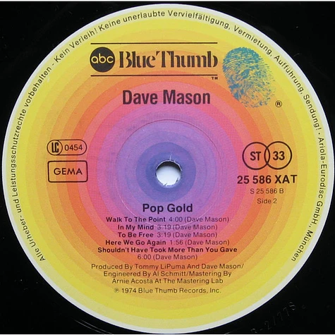 Dave Mason - Pop Gold