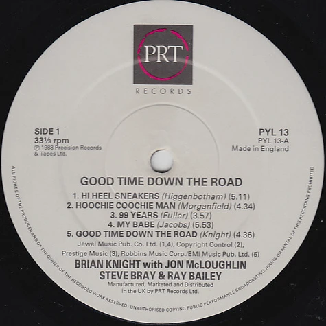 Brian Knight with Jon McLoughlin, Steve Bray and Ray Bailey - Good Time Down The Road