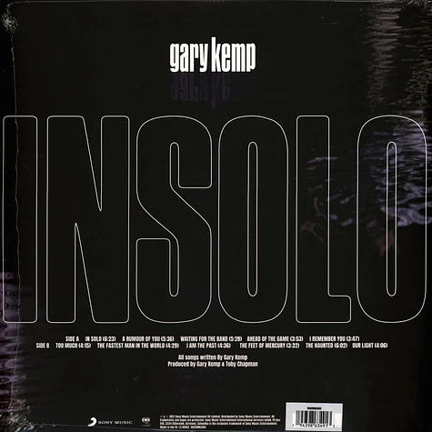 Gary Kemp - Insolo Clear Transparent Vinyl Edition