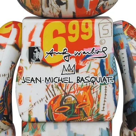 Medicom Toy - 1000% Andy Warhol x Jean-Michel Basquiat #4 Be@rbrick Toy