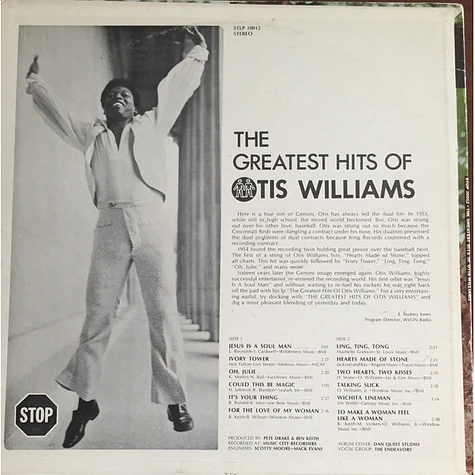 Otis Williams - The Greatest Hits Of Otis Williams