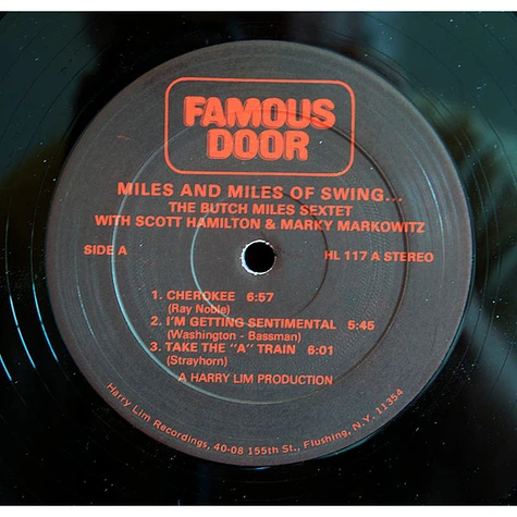 The Butch Miles Sextet With Scott Hamilton & Marky Markowitz - Miles And Miles Of Swing...