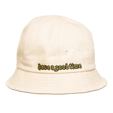 have a good time - Black Castle Side Logo Denim Bucket Hat