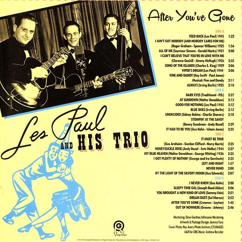 Les Paul & His Trio - After You've Gone