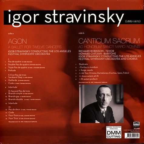 Igor Stravinsky - Agon-A Ballet For Twelve Dancers / Canticum Sacrum