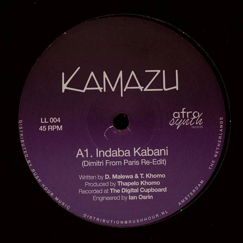 Kamazu - Indaba Kabani (Dimitri From Paris Edit) / Mjukeit
