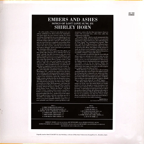 Shirley Horn - Embers And Ashes