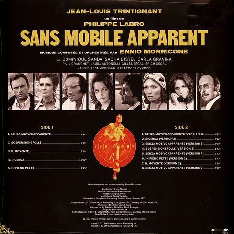 Ennio Morricone - OST Sans Mobile Apparent Record Store Day 2022 Vinyl Edition