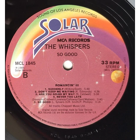 The Whispers - So Good