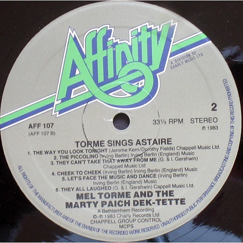 Mel Tormé And The Marty Paich Dek-Tette - Tormé Sings Astaire