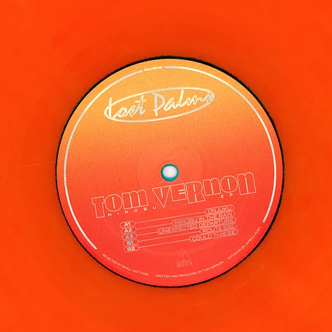 Tom Vernon - Minobu Orange Vinyl Edition