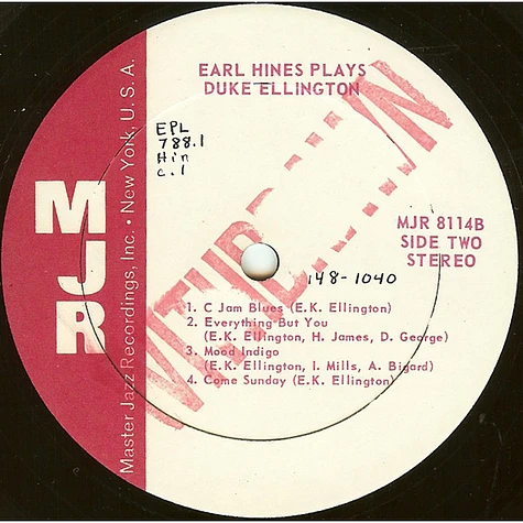 Earl Hines - Earl Hines Plays Duke Ellington