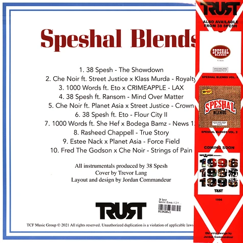 38 Spesh - Speshal Blends V.3 Maroon Vinyl Edition