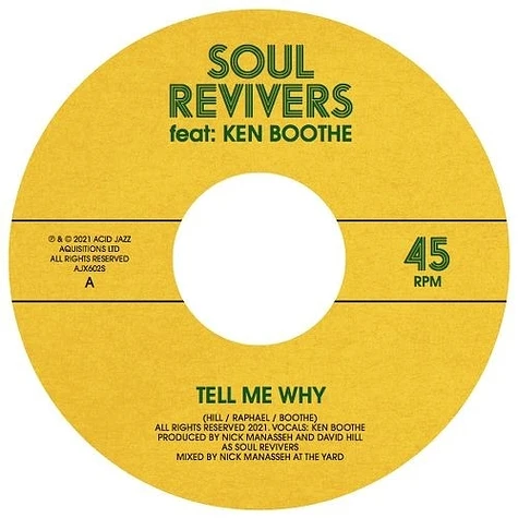 Soul Revivers - Tell Me Why / Tell Me Again Feat. Ken Boothe